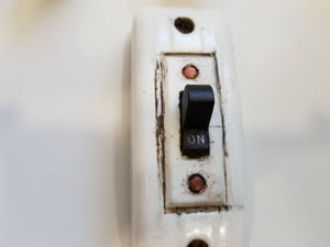 Vintage ceramic light switch resin replica