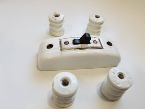 Vintage ceramic light switch resin replica