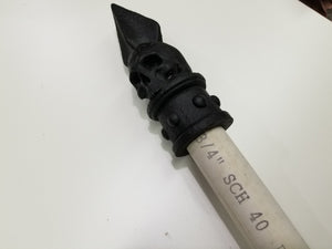 Skull Fence Finial for PVC pipe (resin)