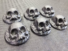 Load image into Gallery viewer, Set of 6 Skull  Rosettes (resin)