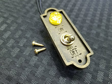 Load image into Gallery viewer, Turn of the Century Ball Toggle Switch with Resin Replica Plate and Jewel Light - Mad Science Lab Collection (Resin)