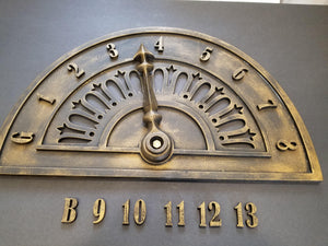 Vintage Elevator Dial Replica with Custom Order Numbers/Letters