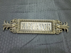 Vintage Stylized Elevator Sign (Resin)