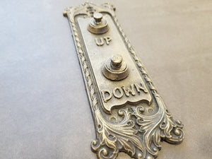 Combo 2 - Art Deco Stylized Elevator Sign and Call Button (Resin Replica)